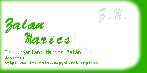 zalan marics business card